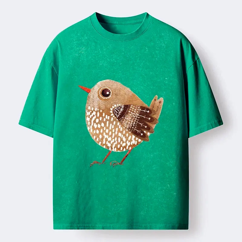 Kyoto-Lion Chubby Wild Bird Washed T-Shirt