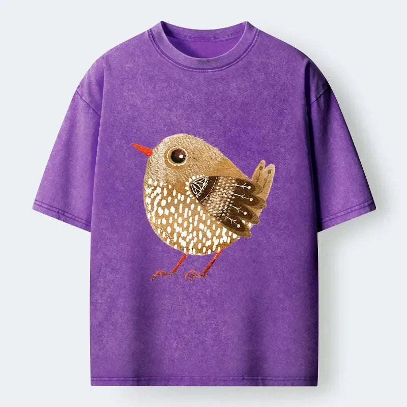 Kyoto-Lion Washed T-Shirt for Daily Wear