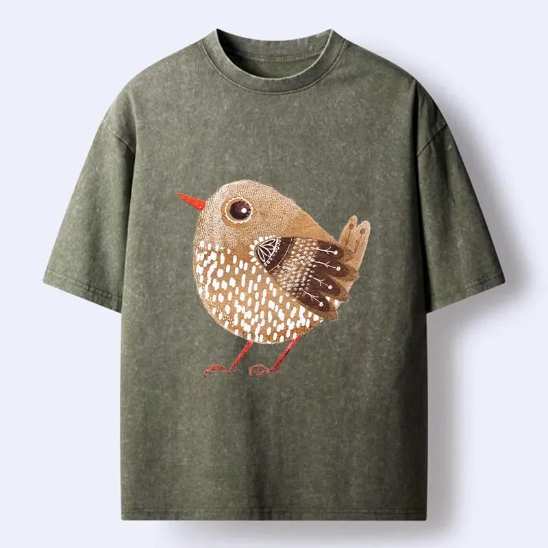 Kyoto-Lion Chubby Wild Bird Washed T-Shirt