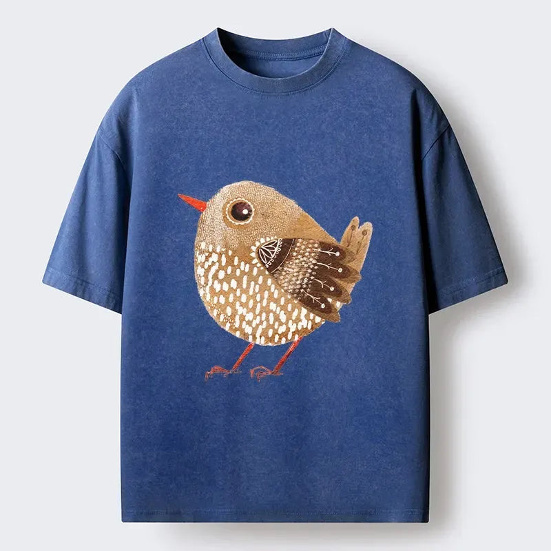 Kyoto-Lion Chubby Wild Bird Washed T-Shirt