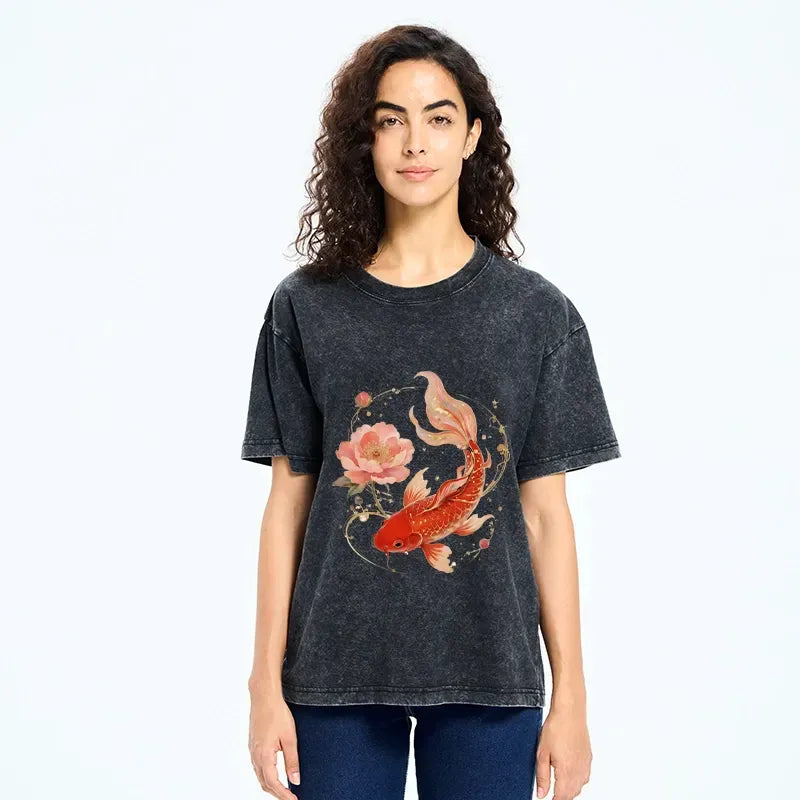 Lucky Koi Art T-Shirt Gift for Him