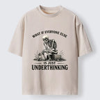 Kyoto-Lion Skeleton Deep Thought Meme Washed T-Shirt