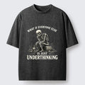 Kyoto-Lion Skeleton Deep Thought Meme Washed T-Shirt