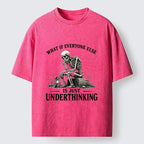 Kyoto-Lion Skeleton Deep Thought Meme Washed T-Shirt