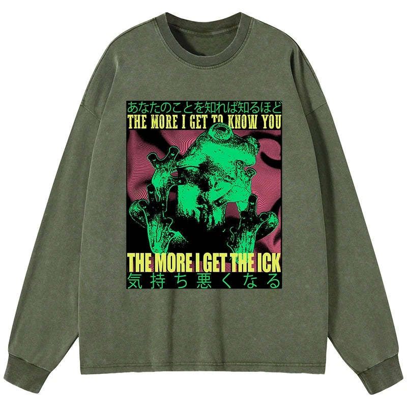 trending Japanese frog long sleeve t-shirt for daily wear