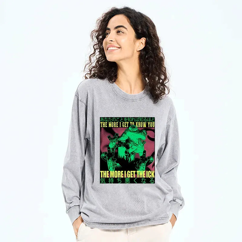 Japanese scary frog long sleeve t-shirt