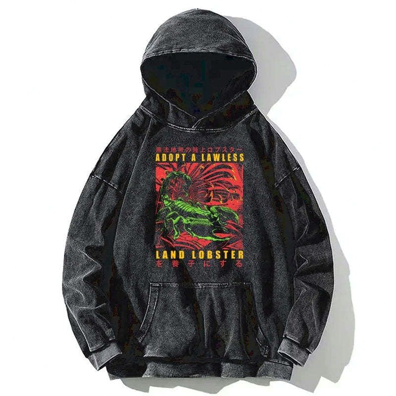 japanese washed hoodie for streetwear