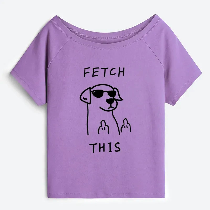 Kyoto-Lion Rebellious Dog Off Shoulder T-Shirt