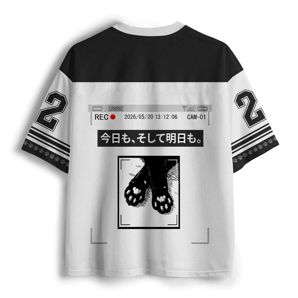 Kyoto-Lion Two Cats Watching You Today Too Mesh Jersey