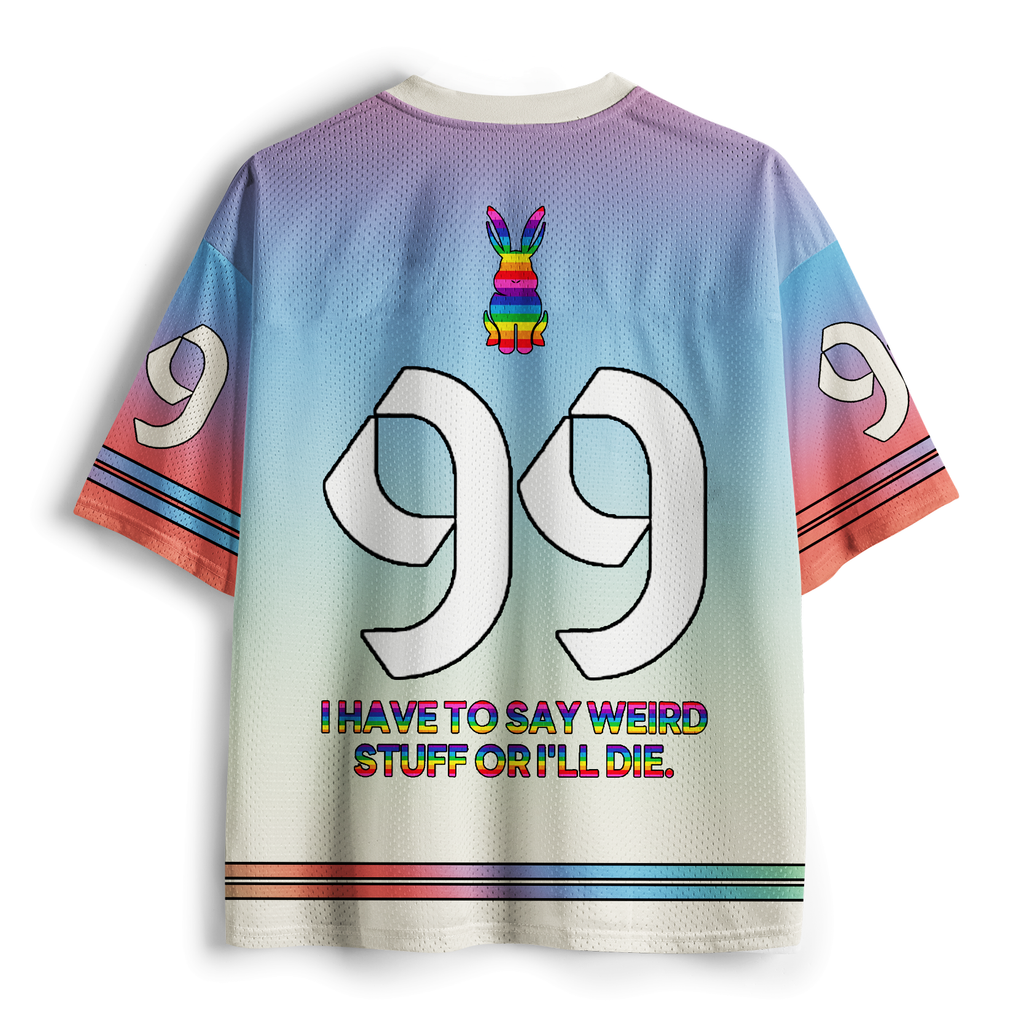 Kyoto-Lion Weird Or Die Bunny Mesh Jersey