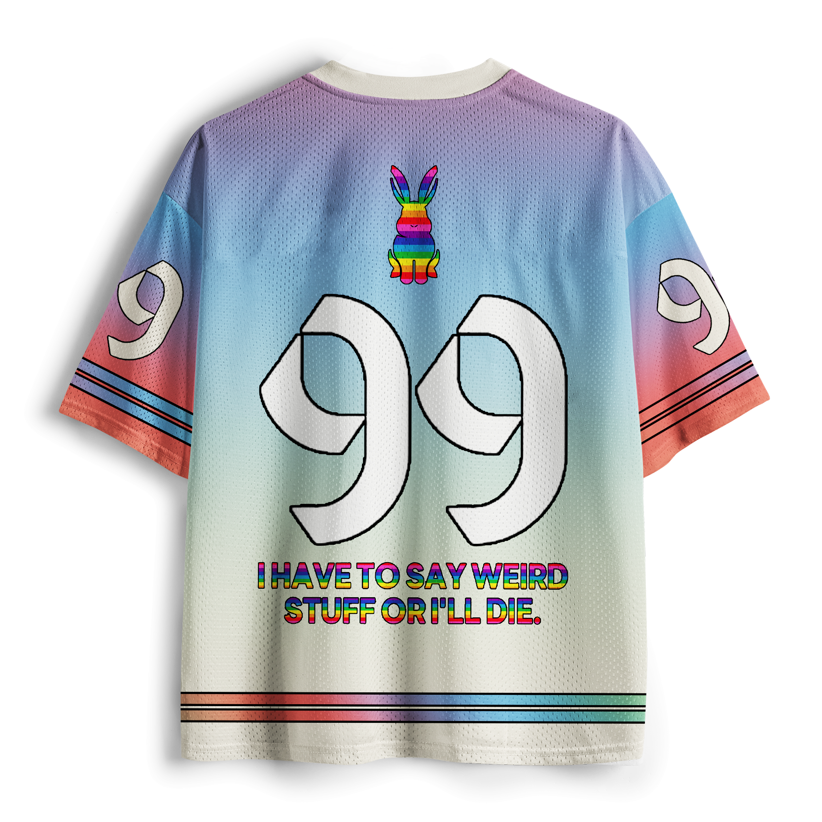 Kyoto-Lion Weird Or Die Bunny Mesh Jersey