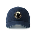 Black Cat Cap with Traditional Motifs