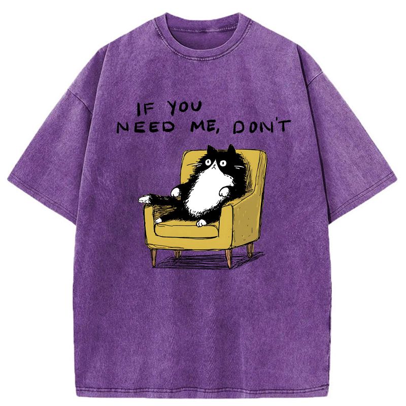 Japanese Cat Washed T-Shirt Free Shipping
