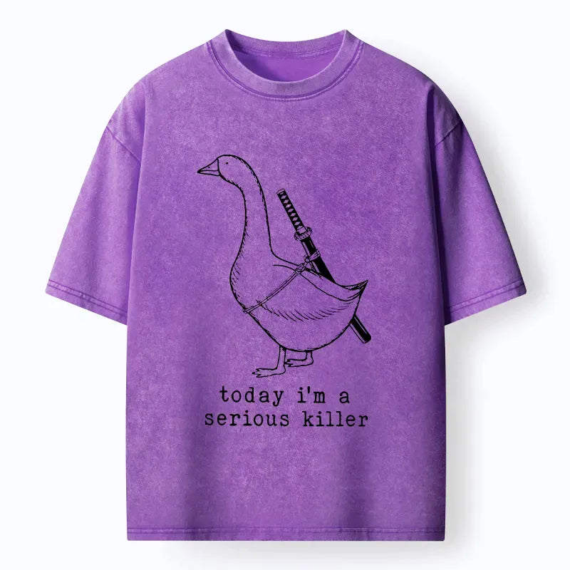 Serious Goose Washed T-Shirt Free Shipping
