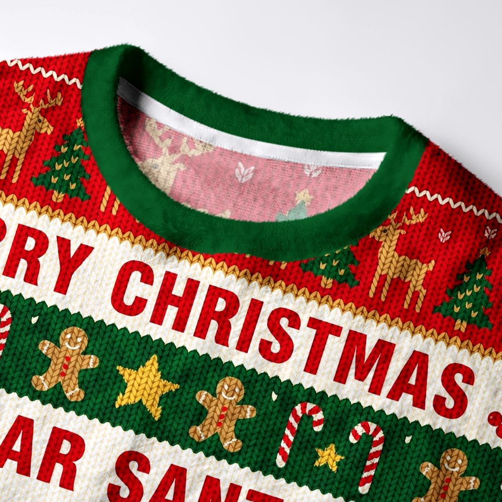 Kyoto-Lion Good At Being Bad Fuzzy Christmas Ugly Sweatshirt