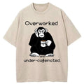Kyoto-Lion Overworked And Under-caffeinated Washed T-Shirt