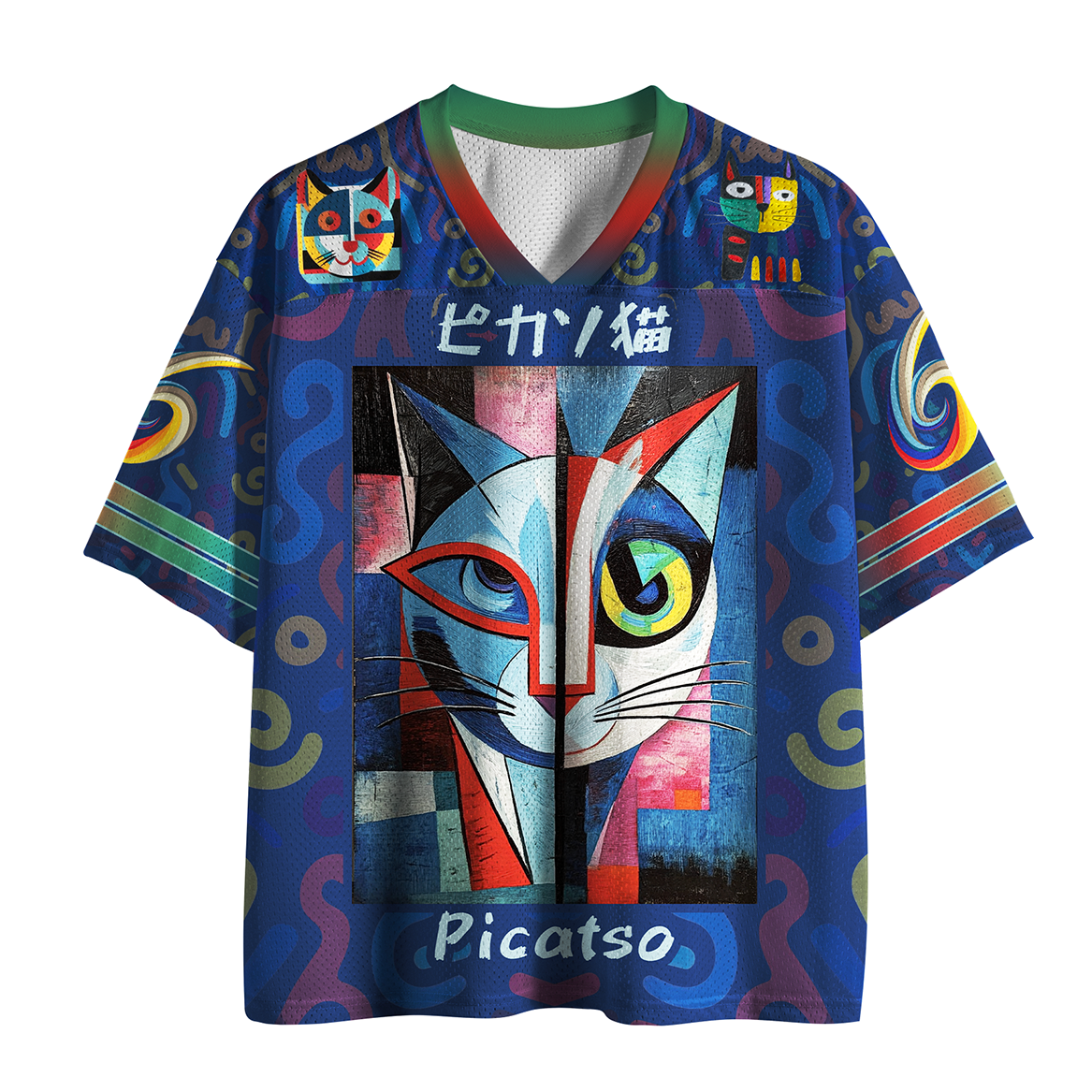 Abstract Cubist Unisex Mesh Jersey