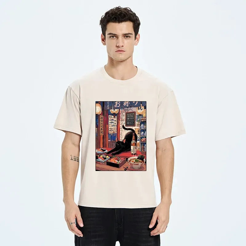 Izakaya Cat Tee Trending Gift Idea