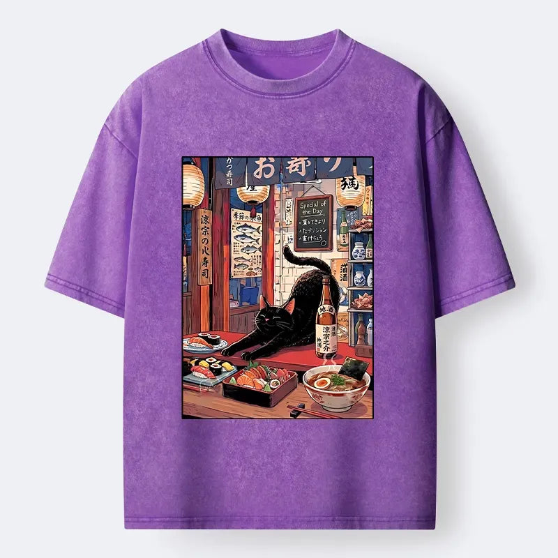 Izakaya Cat Tee Trending Gift Idea