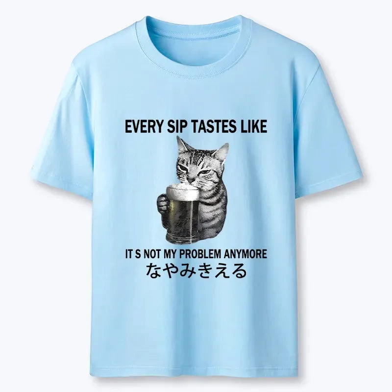 Relaxed Graphic Tee for Summer Vacation