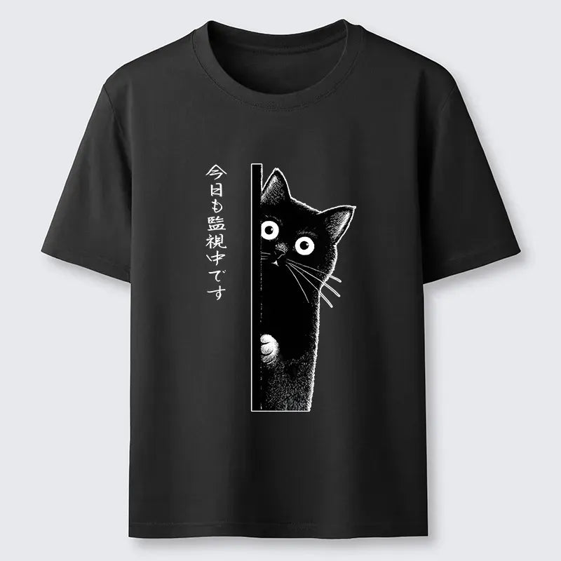 best seller black cat japanese t-shirt