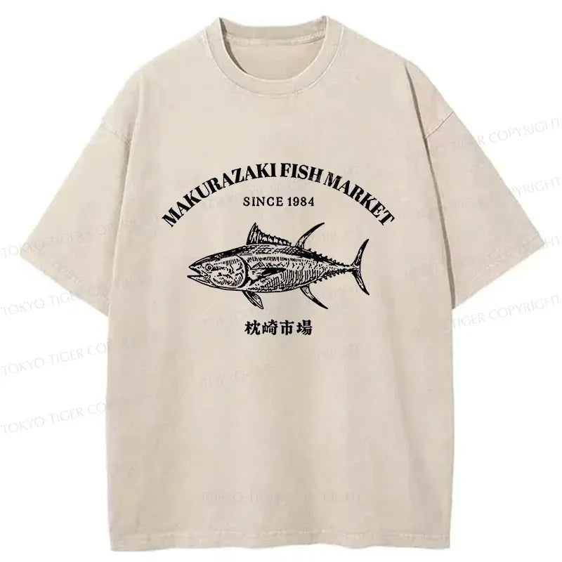 Japanese Vintage Washed T-Shirt for Daily Wear