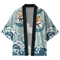 Kyoto-Lion Cute Capybara Taekwondo Kimono Cardigan