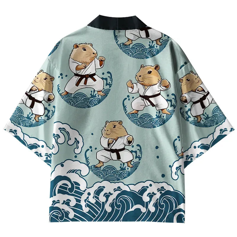 Cute Capybara Kimono Cardigan for Summer