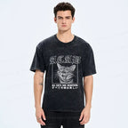 Vintage Unisex Cat T-Shirt Streetwear