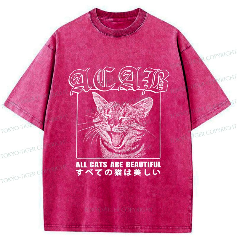 Vintage Unisex Cat T-Shirt Streetwear