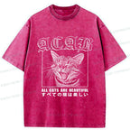 Vintage Unisex Cat T-Shirt Streetwear