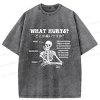 Kyoto-Lion A Skeleton In Pain Washed T-Shirt
