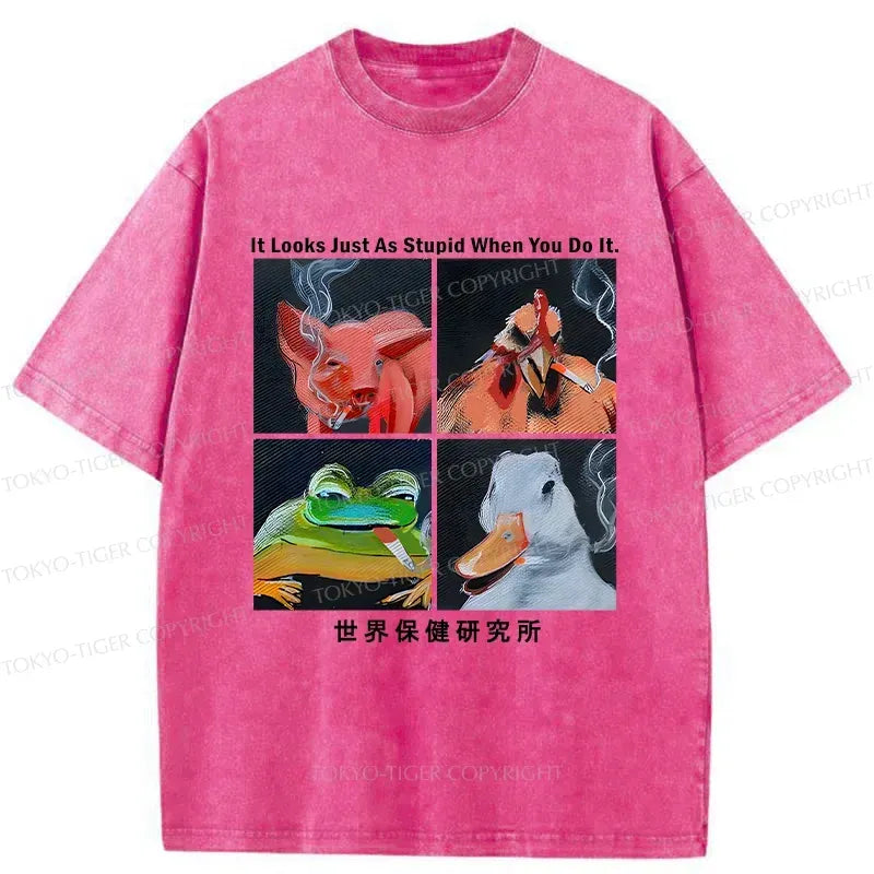 funny smoking animal t-shirt trending