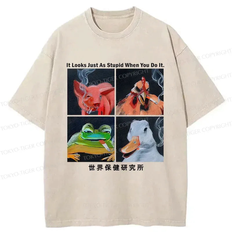 funny smoking animal t-shirt trending