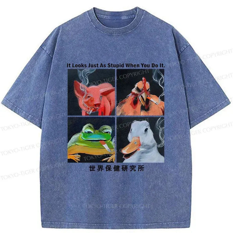 funny smoking animal t-shirt trending