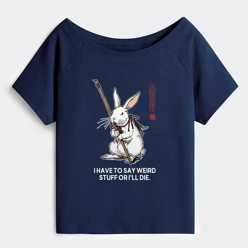 Off Shoulder T-Shirt for Casual Daily Wear