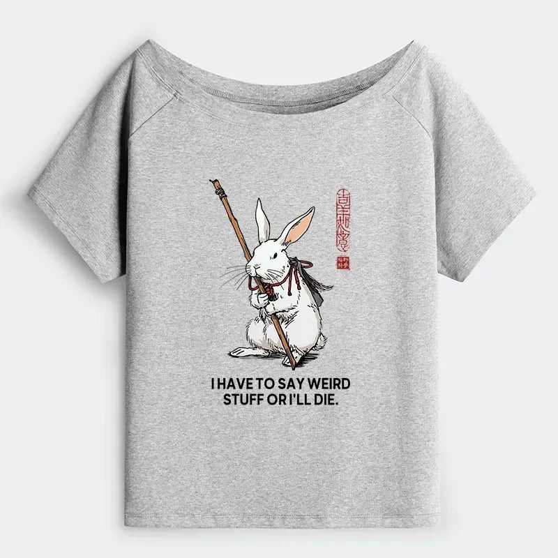Funny Weird Rabbit T-Shirt for Women