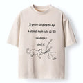 Kyoto-Lion Cat Finds Your Last Thread Quote Washed T-Shirt