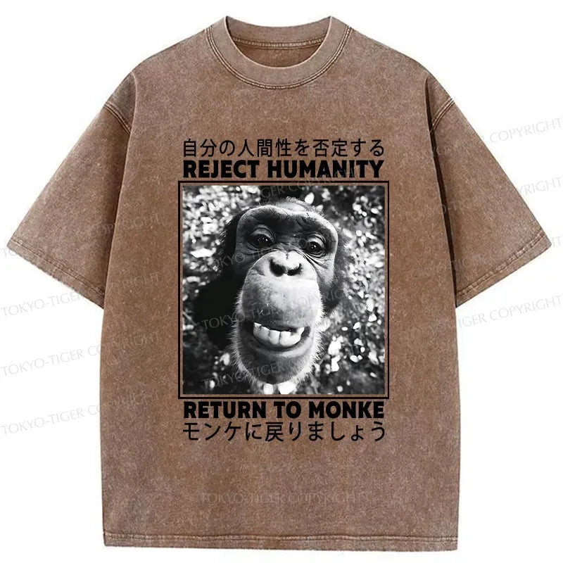 Washed retro t-shirt for daily wear