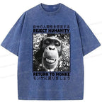 Washed retro t-shirt for daily wear