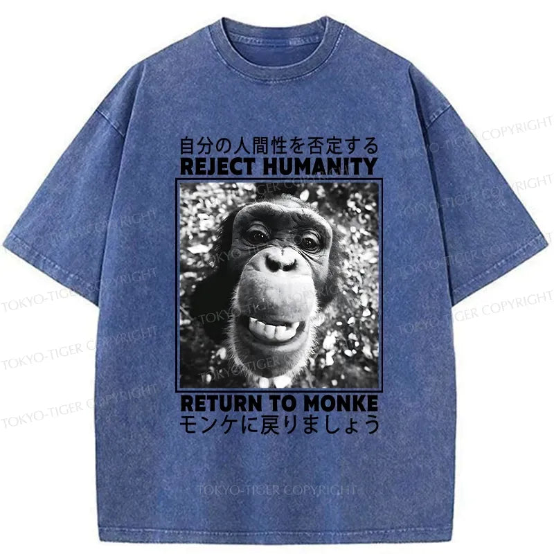 Washed retro t-shirt for daily wear
