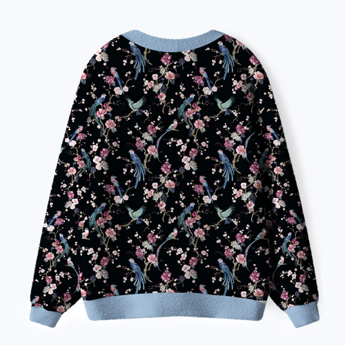 Kyoto-Lion Birds and Blooms Cardigan for Casual