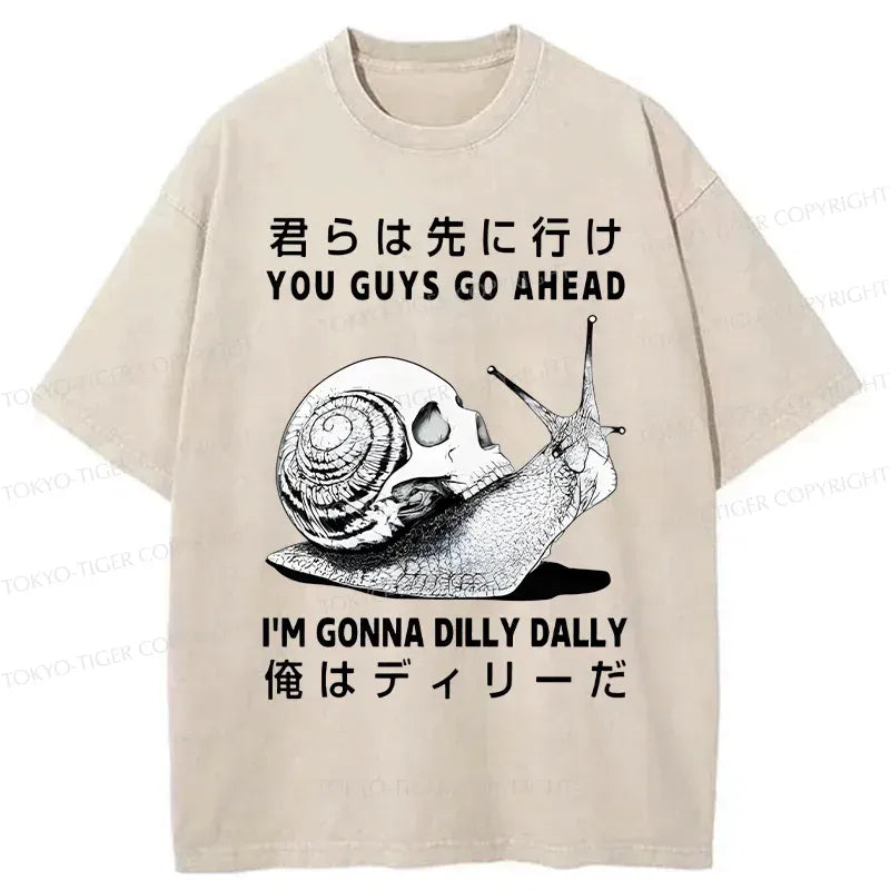 Kyoto-Lion Dilly Dally's Snail Washed T-Shirt