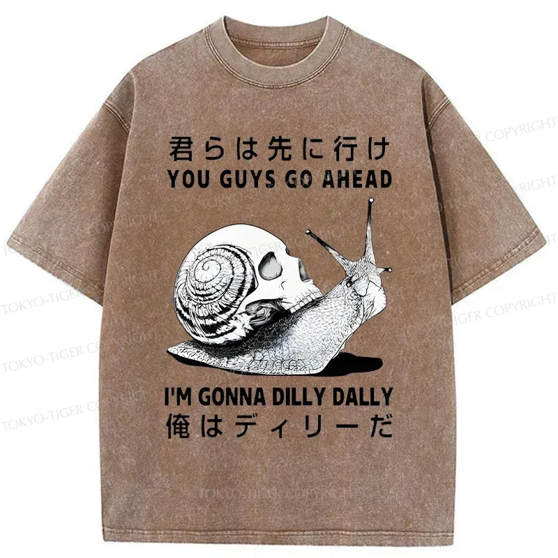 Kyoto-Lion Dilly Dally's Snail Washed T-Shirt