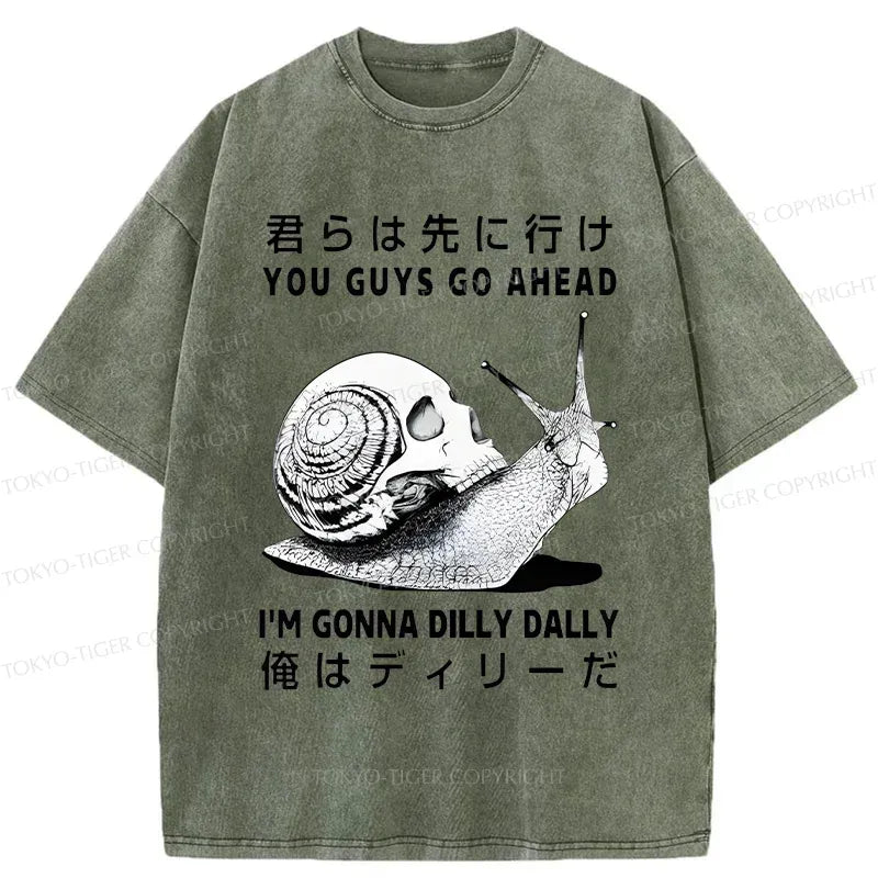 Kyoto-Lion Dilly Dally's Snail Washed T-Shirt