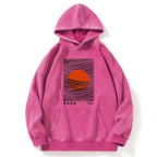 Kyoto-Lion Minimalist Art Sun Washed Hoodie