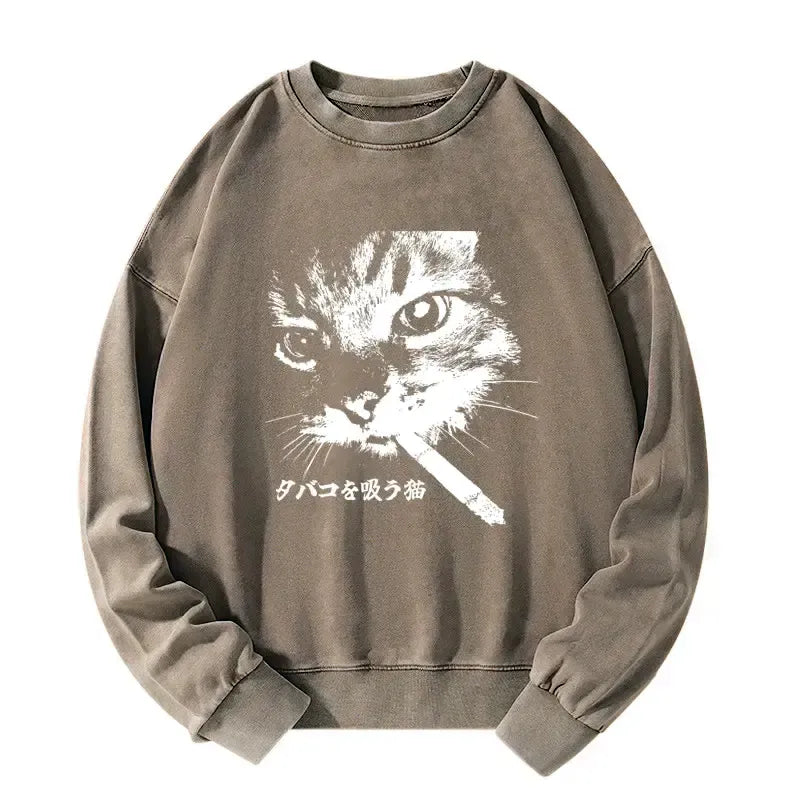 Unisex Cat Sweatshirt for Casual Daily Wear