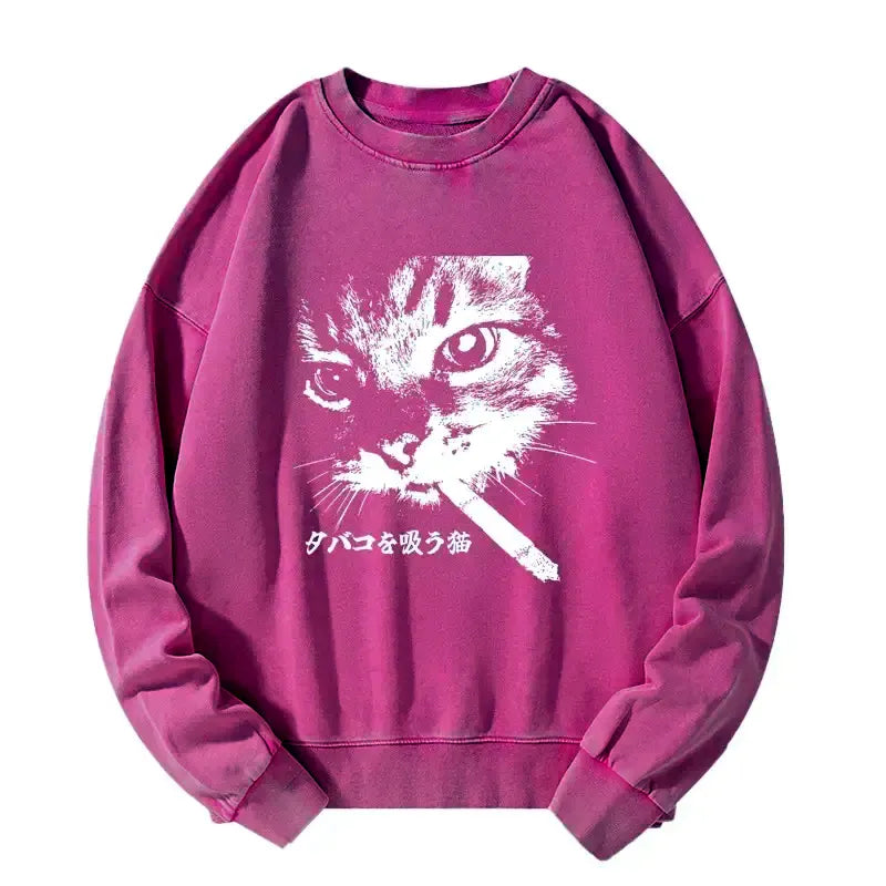 Unisex Cat Sweatshirt for Casual Daily Wear