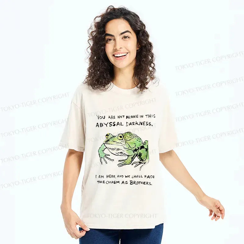 Kyoto-Lion Support Your Frog Friends Washed T-Shirt