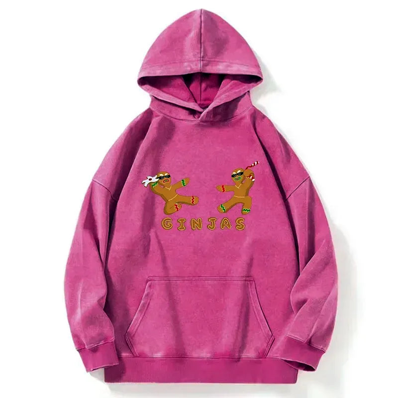 Kyoto-Lion Gingerbread Ninja Washed Hoodie